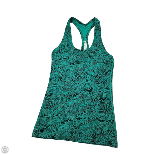 Athletic Tank Top By Lululemon In Black & Blue, Size: 6