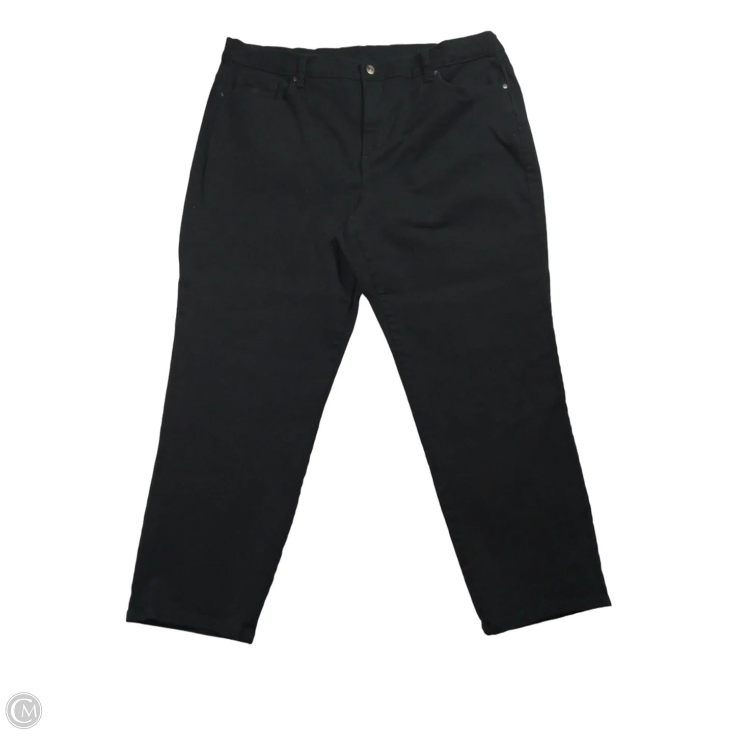 Jeans Skinny By Gloria Vanderbilt In Black Denim, Size: 20