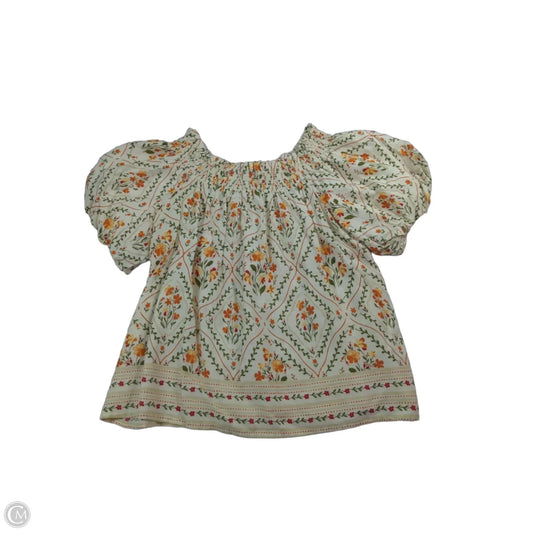 Top Short Sleeve By Cece In Floral Print, Size: S