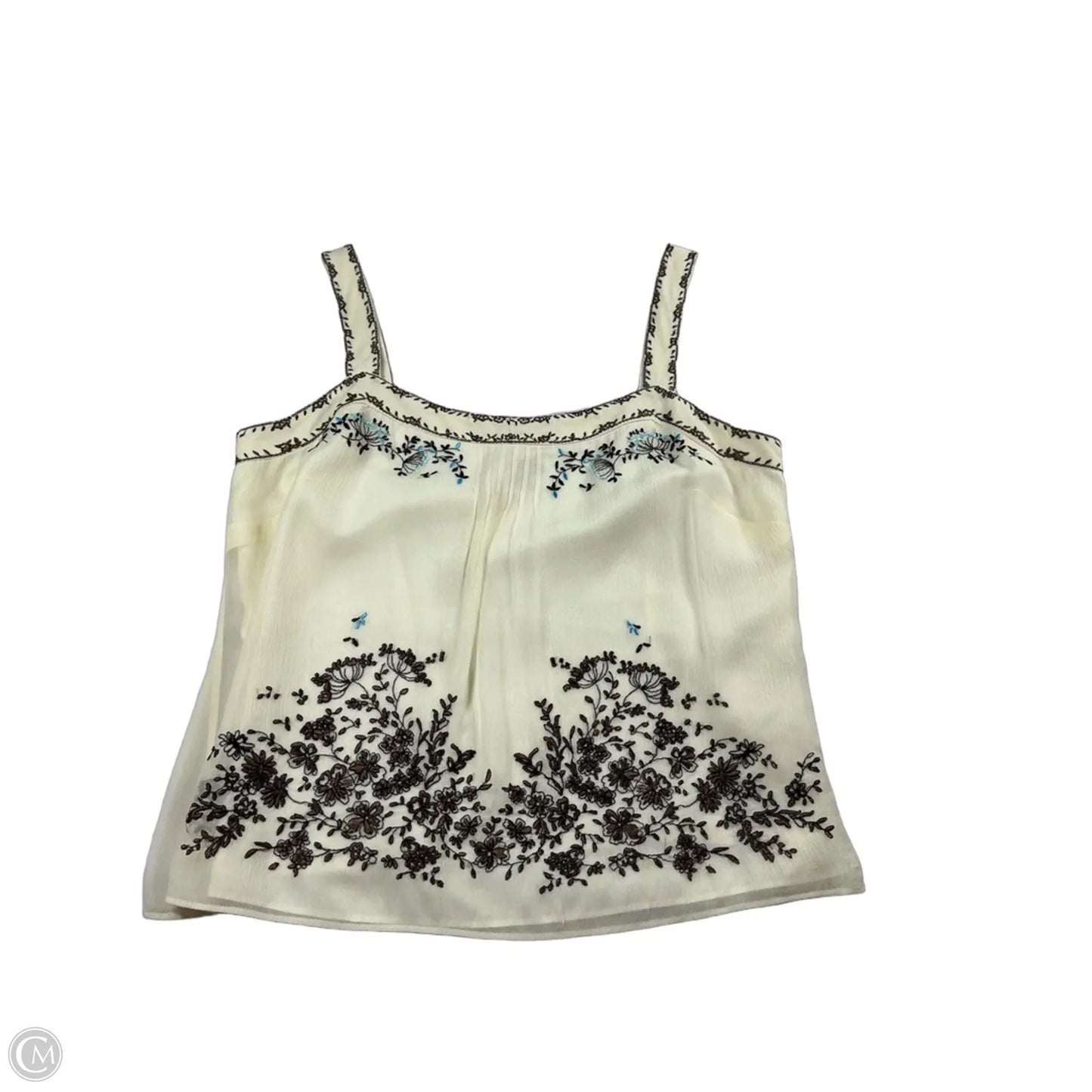 Top Sleeveless By Ann Taylor In Cream, Size: 10p