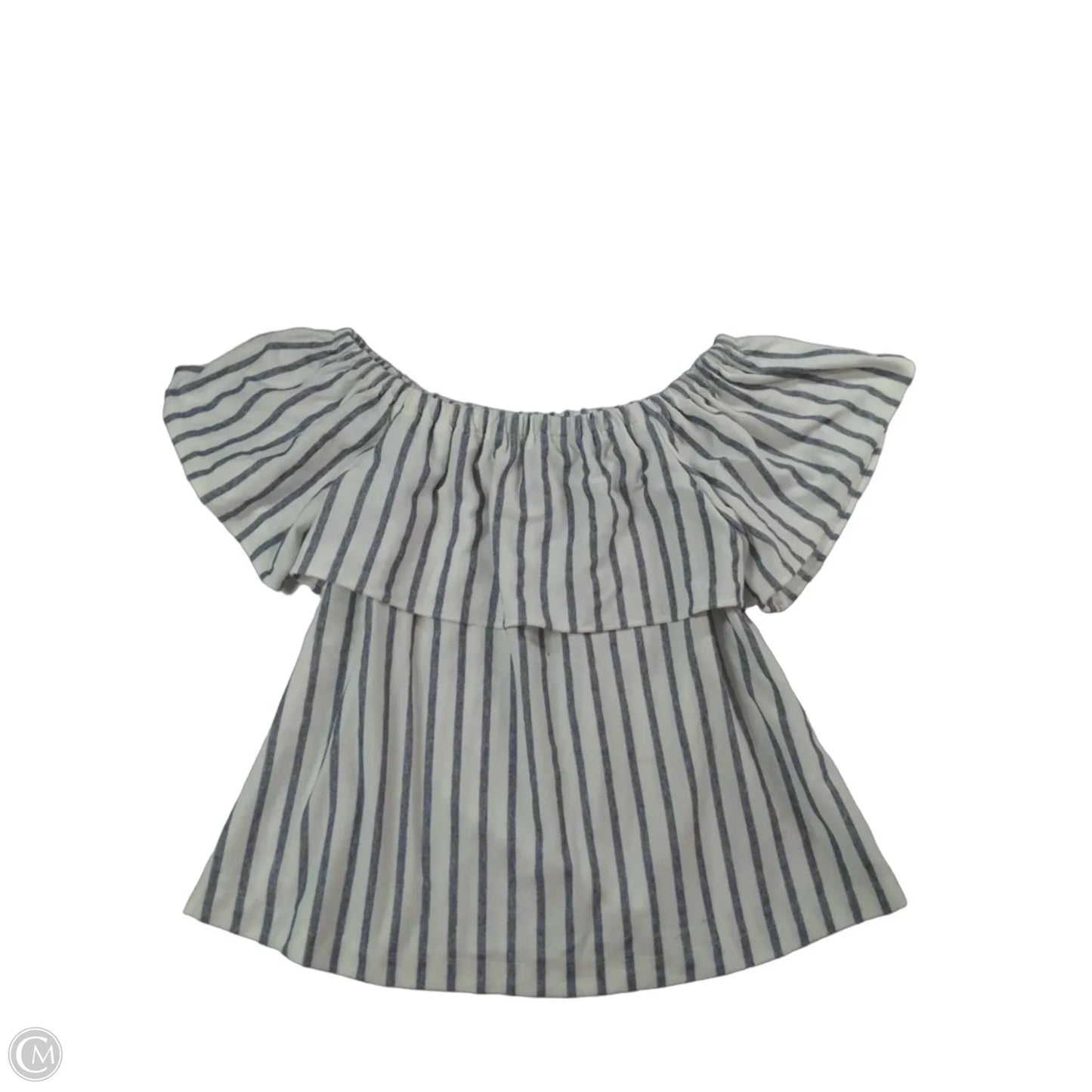Top Short Sleeve By Banana Republic In Striped Pattern, Size: S