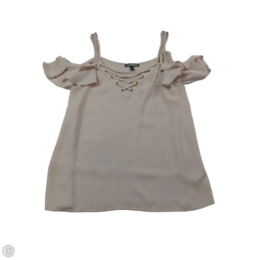 Top Short Sleeve By Express In Pink, Size: Xs