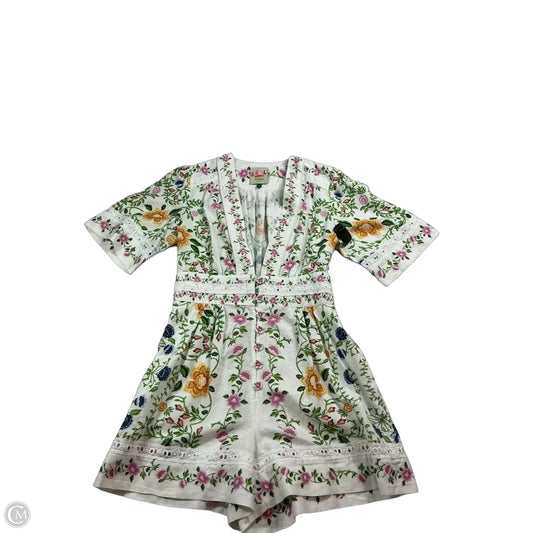 Romper Designer By Farm Rio In Floral Print, Size: S