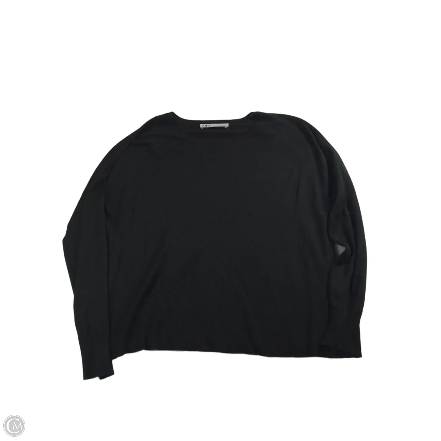Top Long Sleeve By Zashi In Black, Size: M