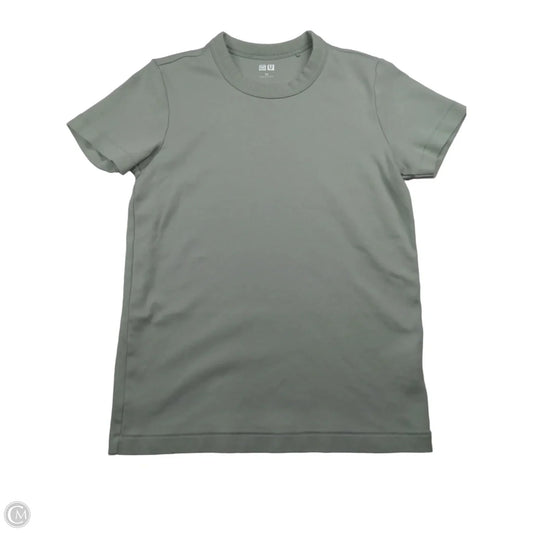 Top Short Sleeve Basic By Uniqlo In Green, Size: M