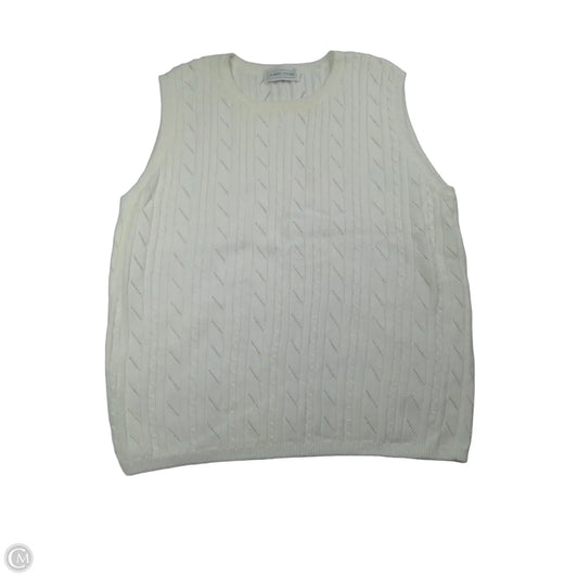 Sweater Short Sleeve By Jeanne Pierre In White, Size: M