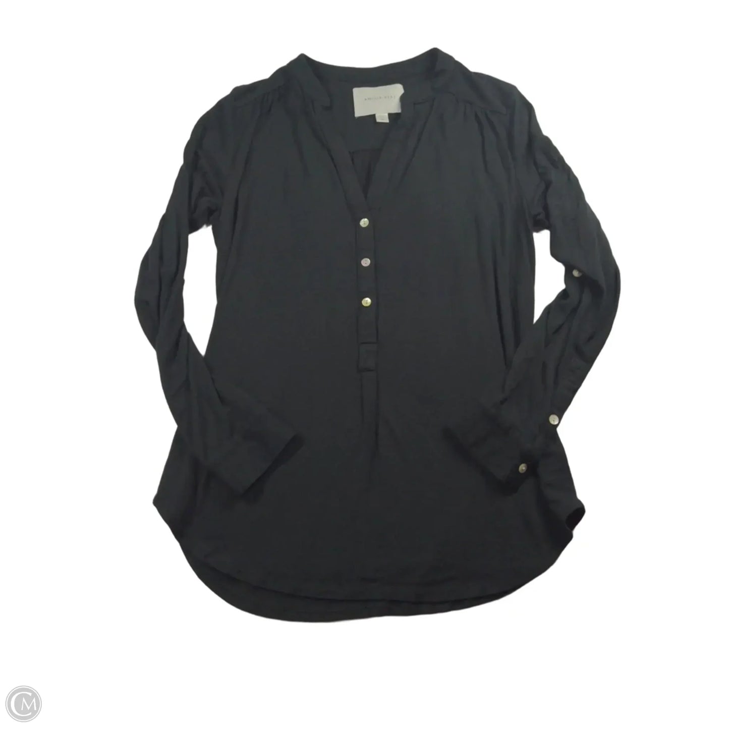 Top Long Sleeve By Clothes Mentor In Black, Size: M