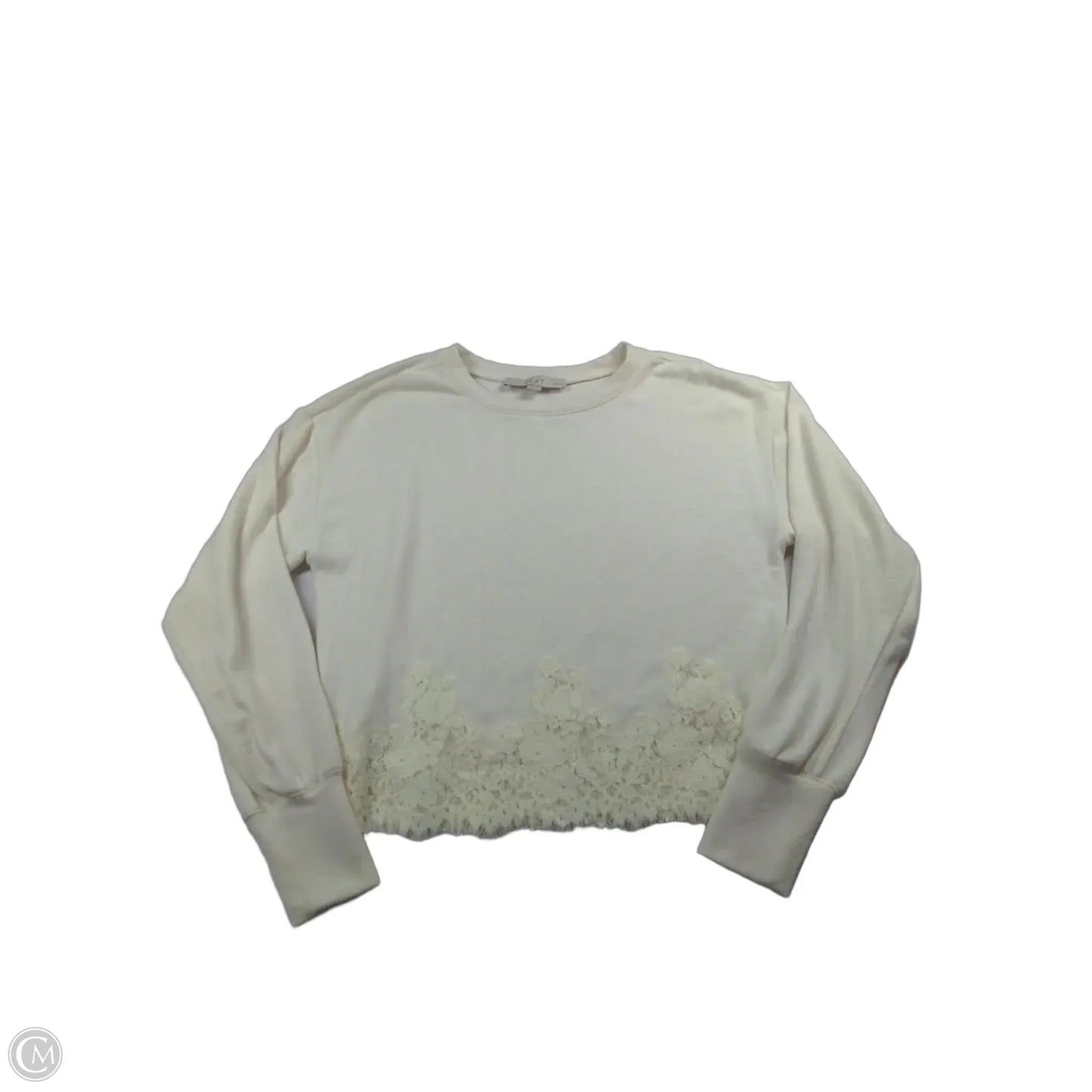 Sweater By Loft In Cream, Size: Xsp