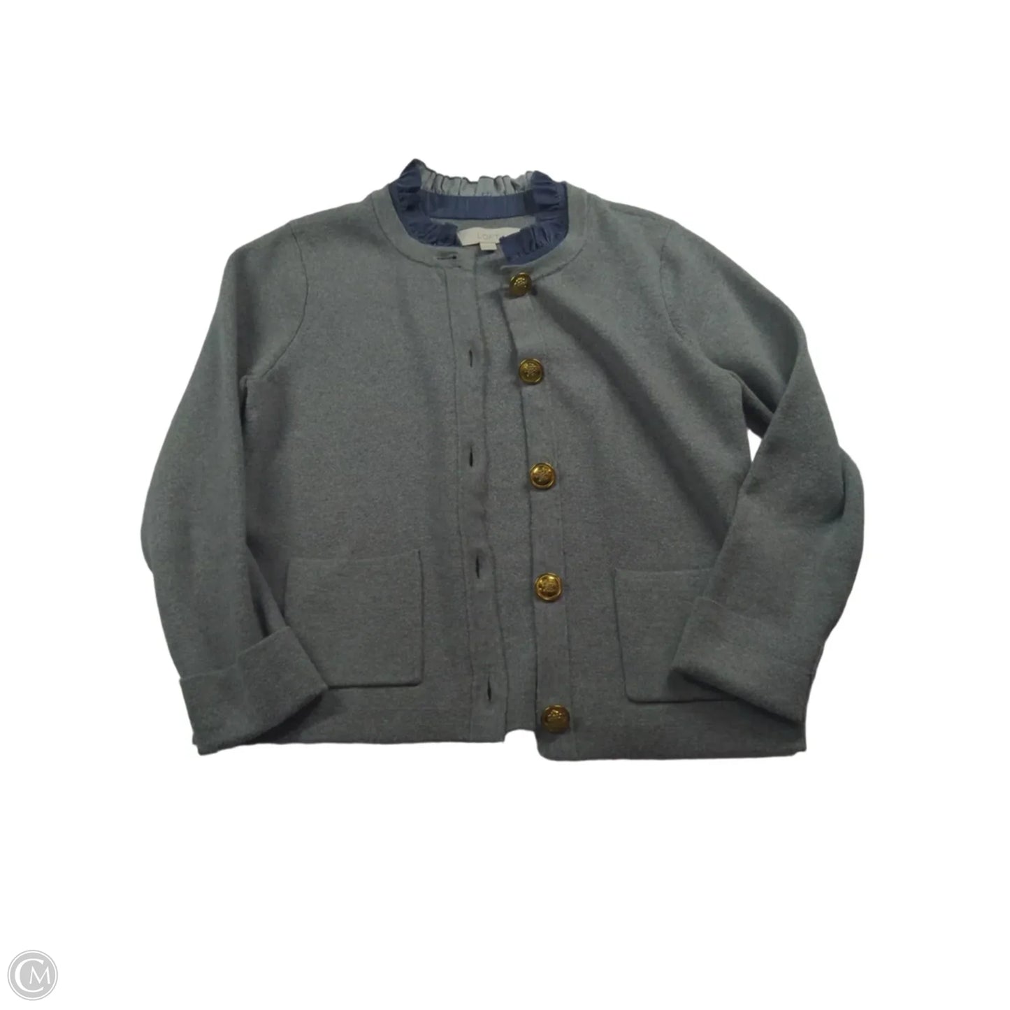 Sweater Cardigan By Loft In Grey, Size: Xsp