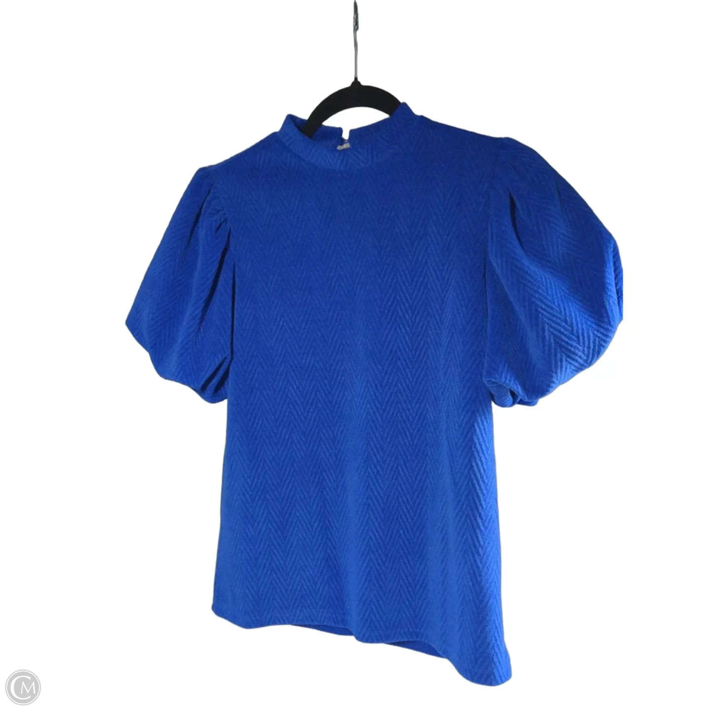 Blouse Short Sleeve By Clothes Mentor In Blue, Size: S