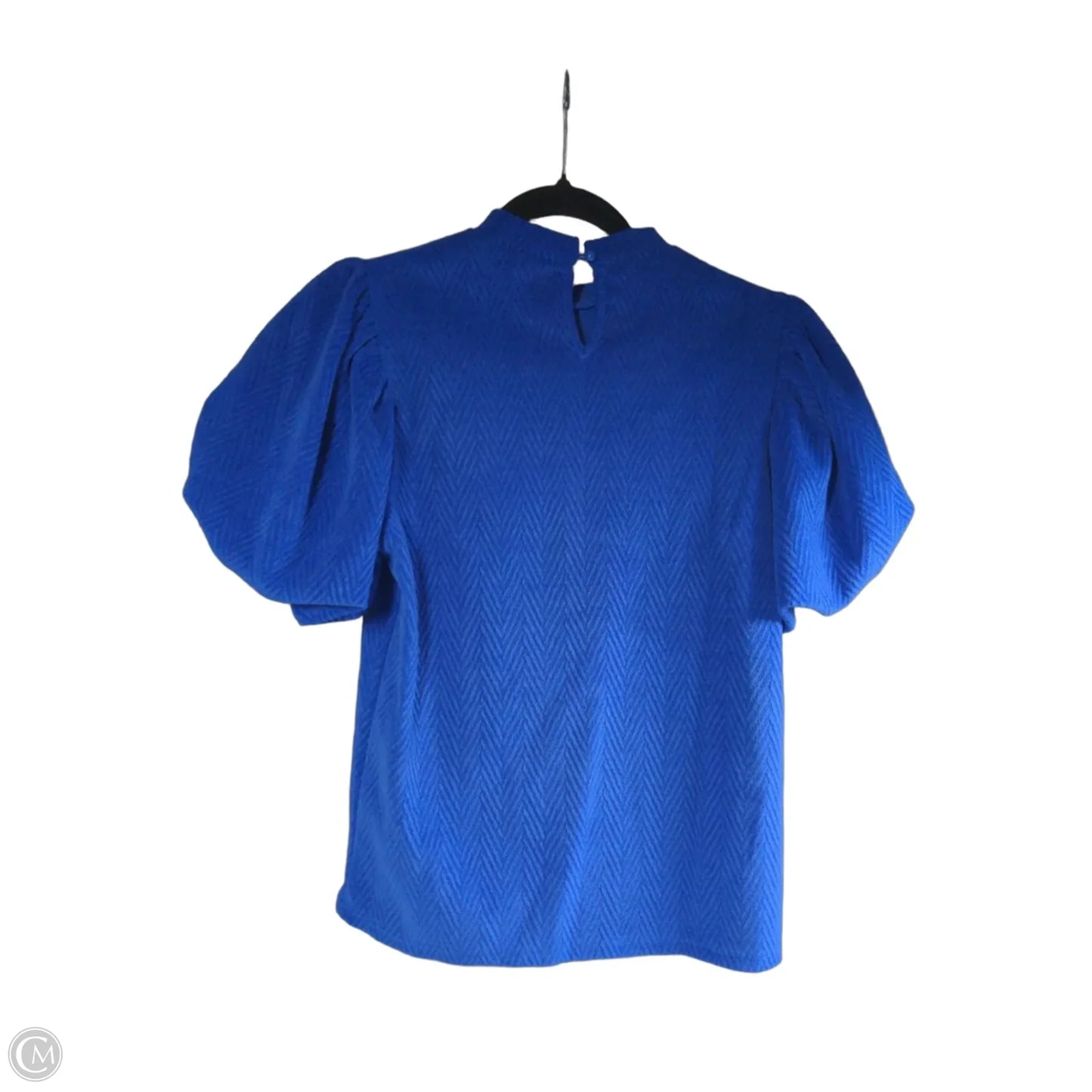 Blouse Short Sleeve By Clothes Mentor In Blue, Size: S