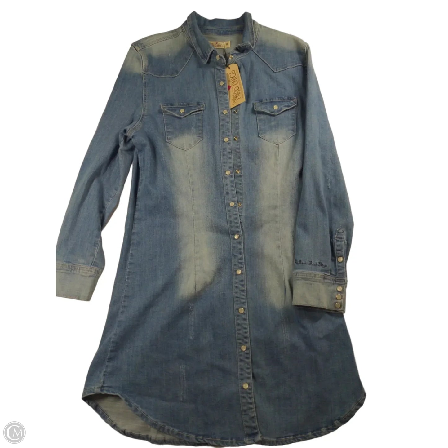 Jacket Denim By Clothes Mentor In Blue, Size: Xl