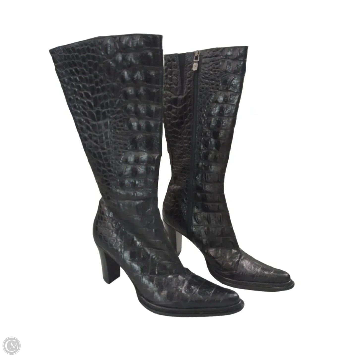 Boots Leather By Donald Pliner In Black & Red, Size: 9.5