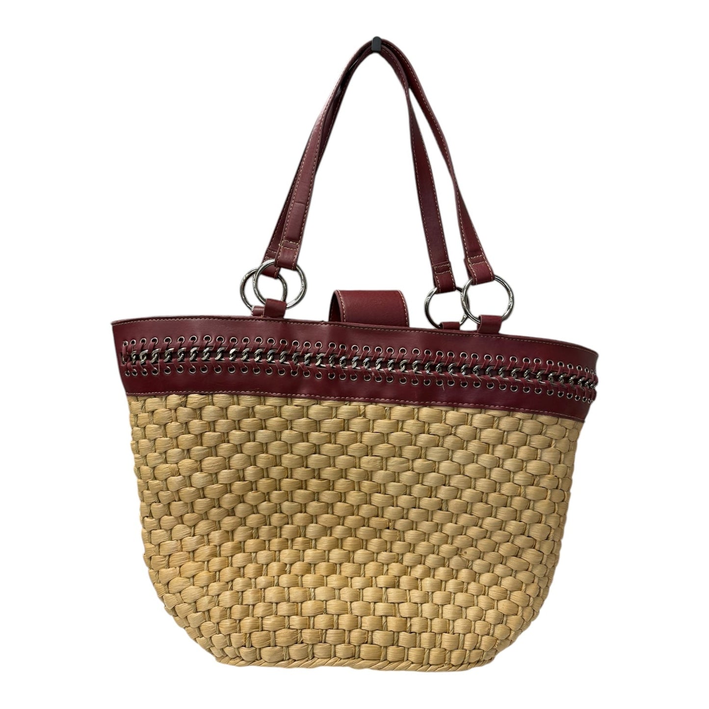 Handbag By Kate Landry In Red & Tan, Size:Large