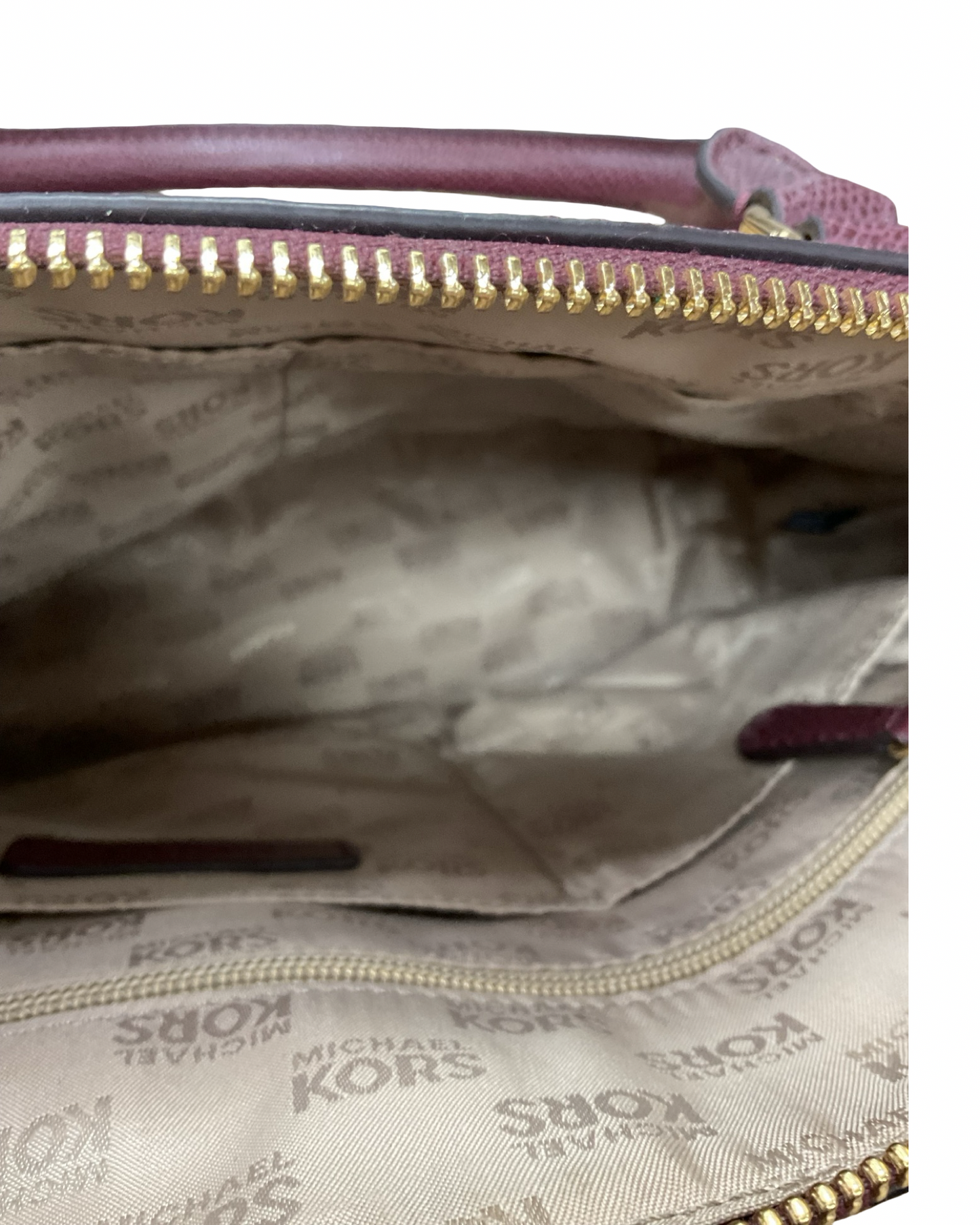 Handbag Designer By Michael Kors In Purple, Size:Medium