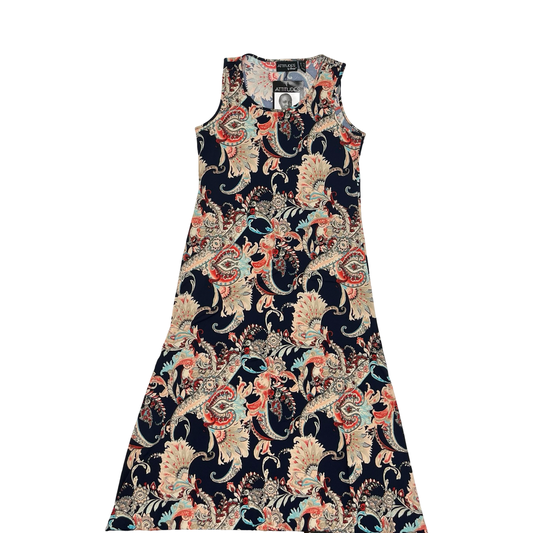 Dress Casual Maxi By Attitude In Blue & Orange, Size:Xs