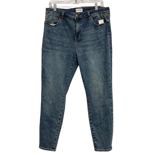 Jeans Skinny By Pistola In Blue Denim, Size:14