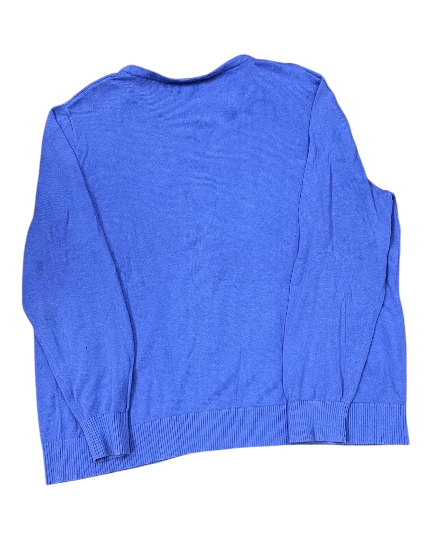 Cardigan By Northcrest In Blue, Size:2X