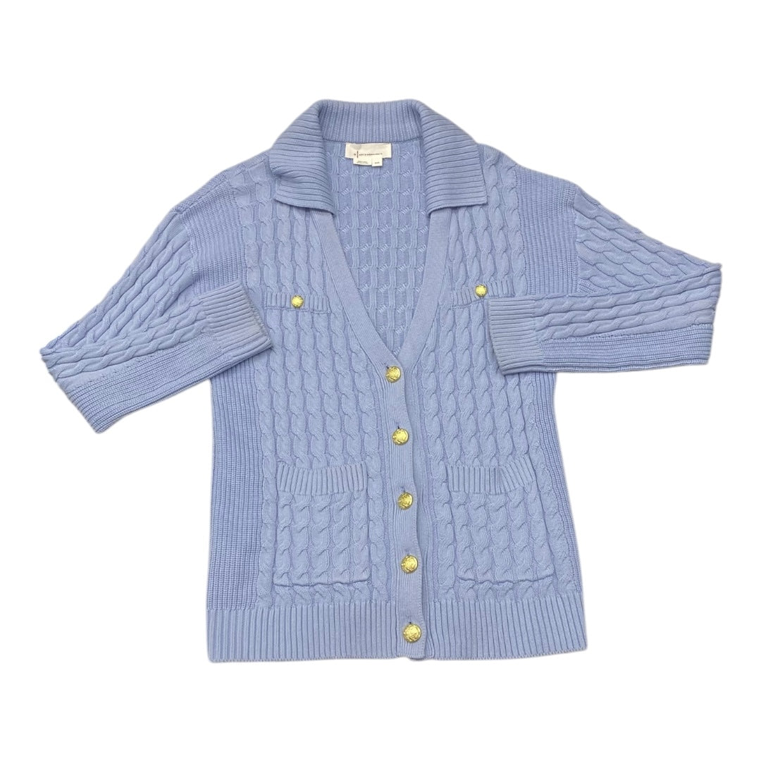 Sweater Cardigan By Anthropologie In Blue, Size:Xxs
