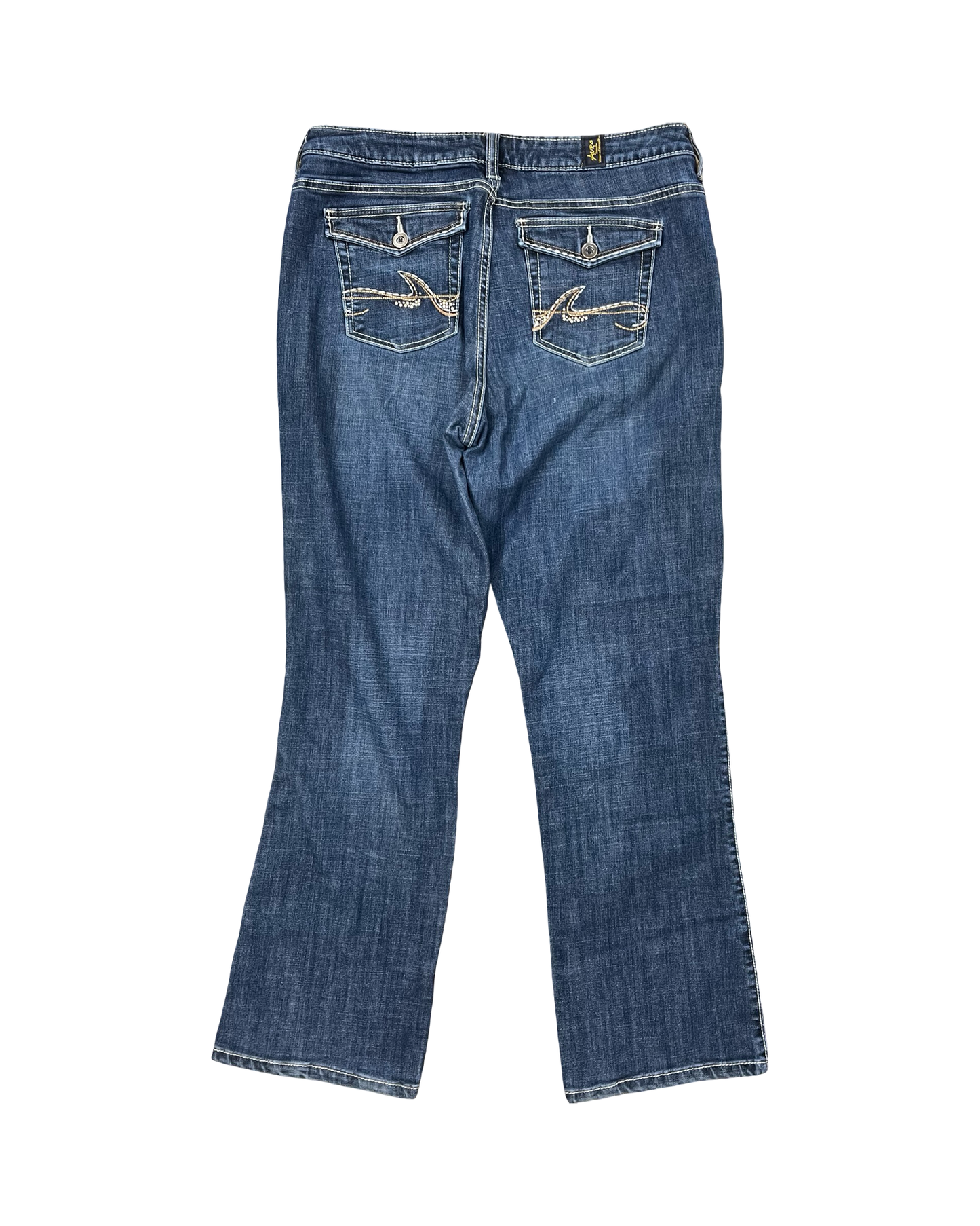 Jeans Boot Cut By Wrangler In Blue Denim, Size:14
