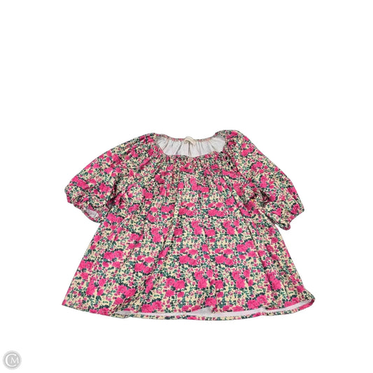 Top Short Sleeve By Cmf In Floral Print, Size: M