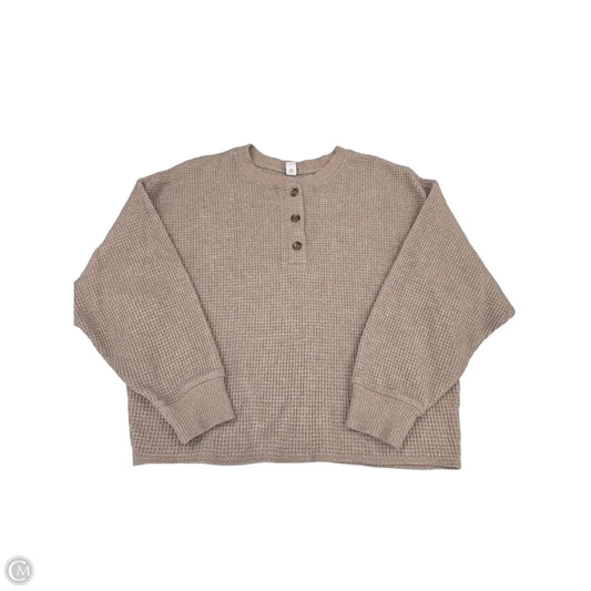 Top Long Sleeve By Old Navy In Brown, Size: L