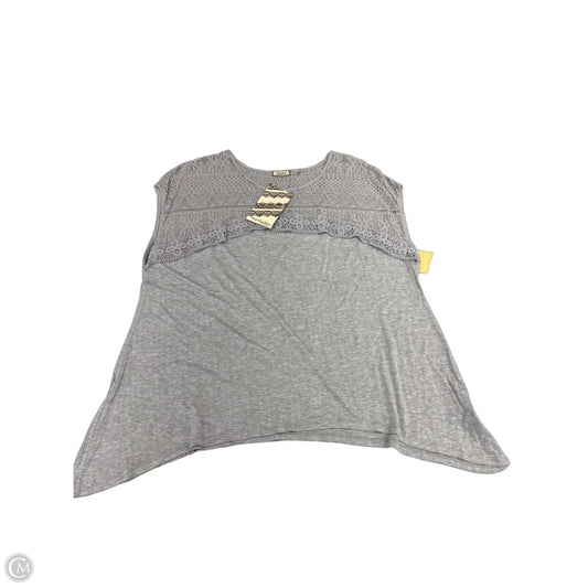 Top Short Sleeve Basic By Eyeshadow In Grey, Size: 1x