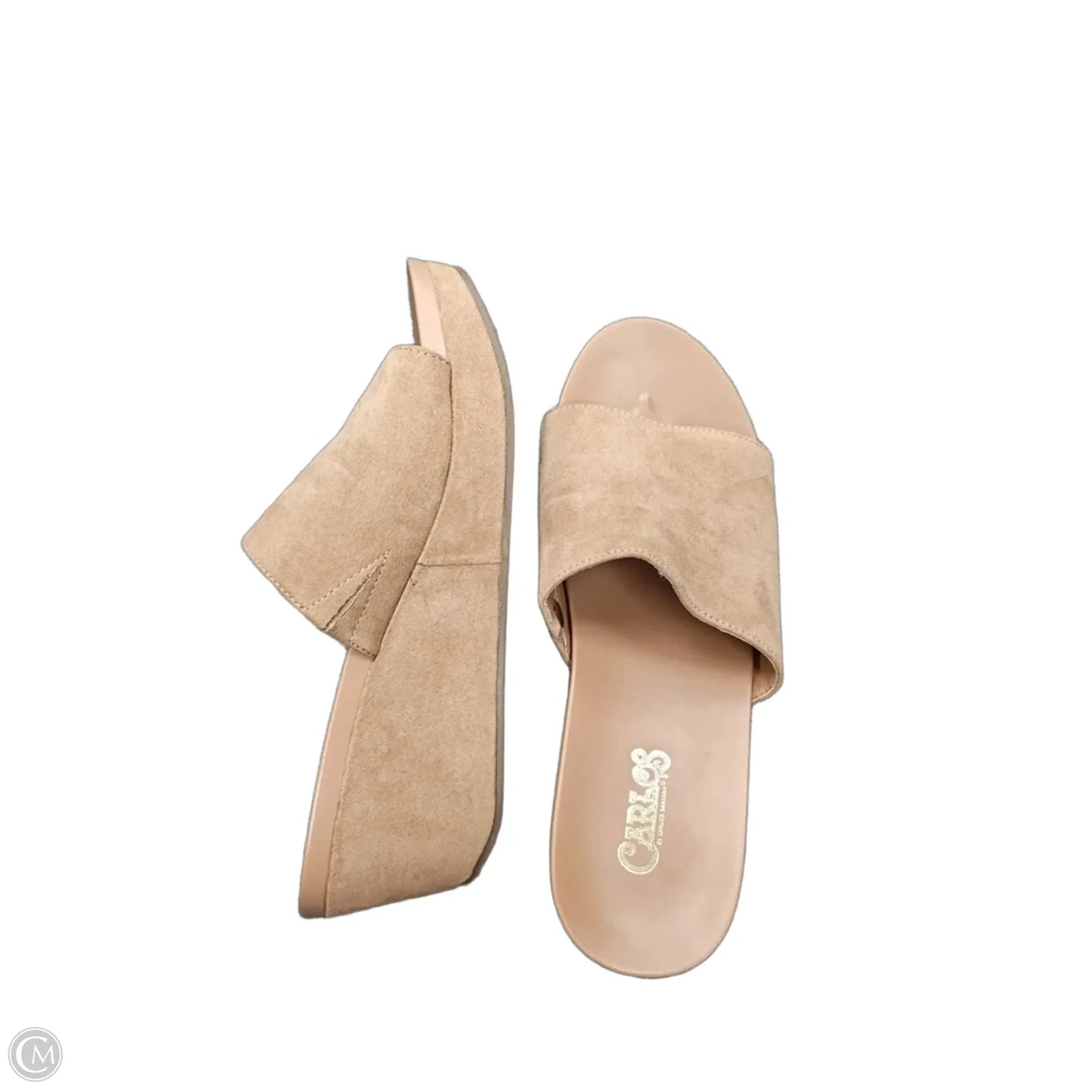 Sandals Heels Wedge By Carlos By Carlos Santana In Brown, Size: 7