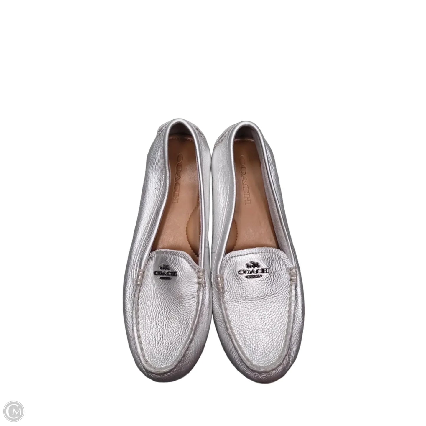 Shoes Designer By Coach In Silver, Size: 7