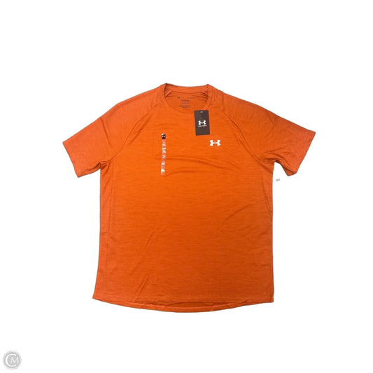 Athletic Top Long Sleeve Crewneck By Under Armour In Orange, Size: Xl