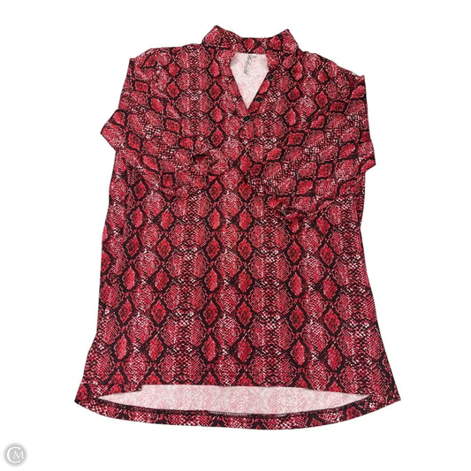 Top Long Sleeve By Lulu B In Red, Size: M