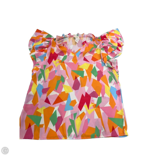 Top Short Sleeve By Bibi In Multi-colored, Size: L