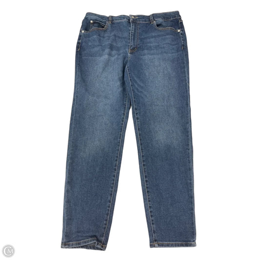 Jeans Skinny By Tahari In Blue Denim, Size: 16