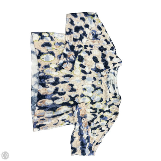 Top Long Sleeve By Nic + Zoe In Blue & White, Size: Xl