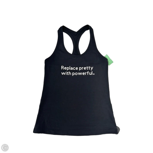 Athletic Tank Top By Lululemon In Black, Size: 6