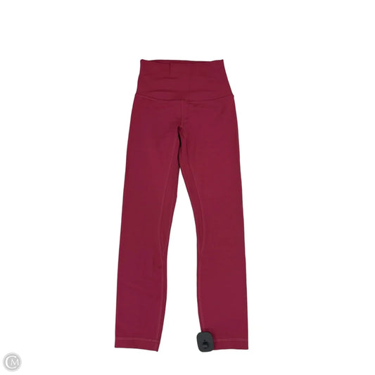 Athletic Leggings By Lululemon In Red, Size: 2