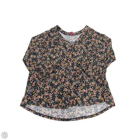 Top Long Sleeve By Vince Camuto In Floral Print, Size: Xl