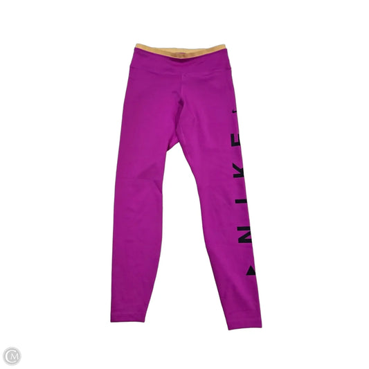 Athletic Leggings By Nike In Pink, Size: S