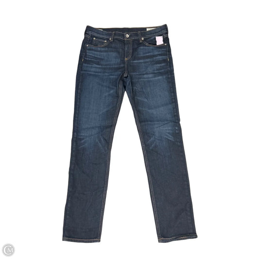 Jeans Straight By Rag And Bone In Blue Denim, Size: 8
