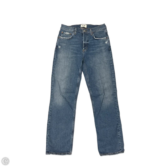 Jeans Straight By Agolde In Blue Denim, Size: 0