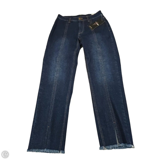 Jeans Straight By Multiples In Blue Denim, Size: 4
