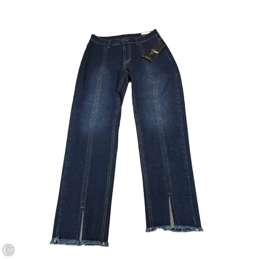 Jeans Straight By Multiples In Blue Denim, Size: 4