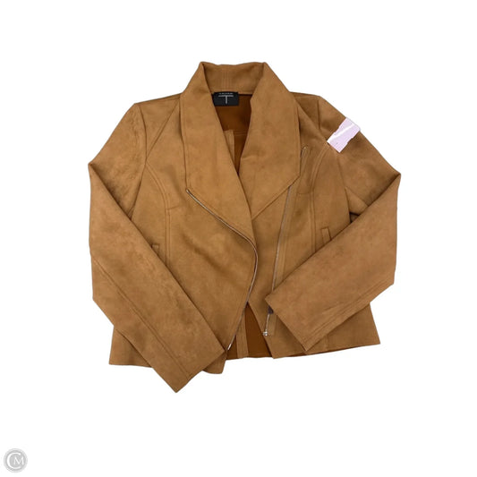 Jacket Moto By Tahari In Brown, Size: Sp