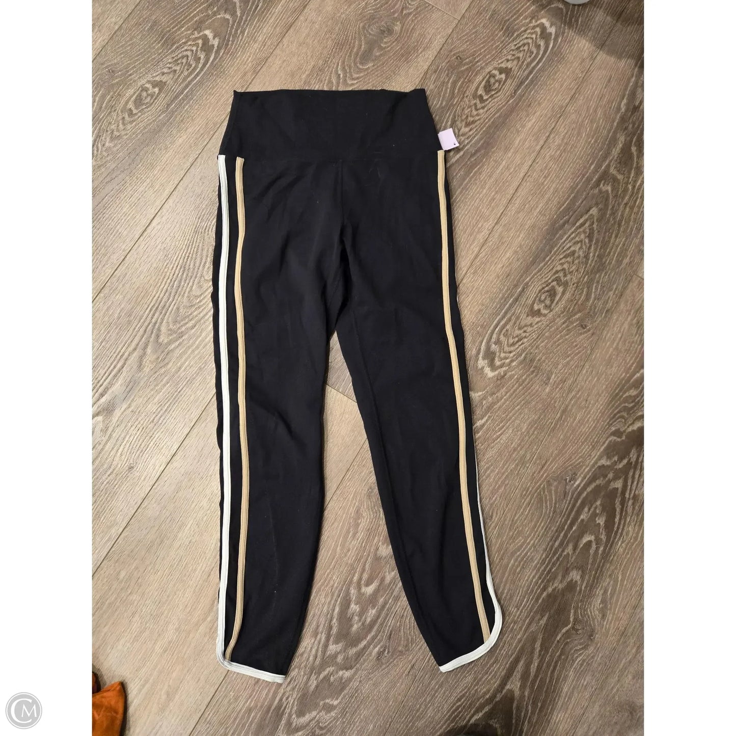 Athletic Leggings By Beach Riot In Black & Tan, Size: L
