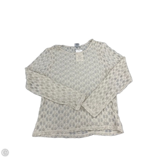 Top Long Sleeve By A New Day In Cream, Size: L
