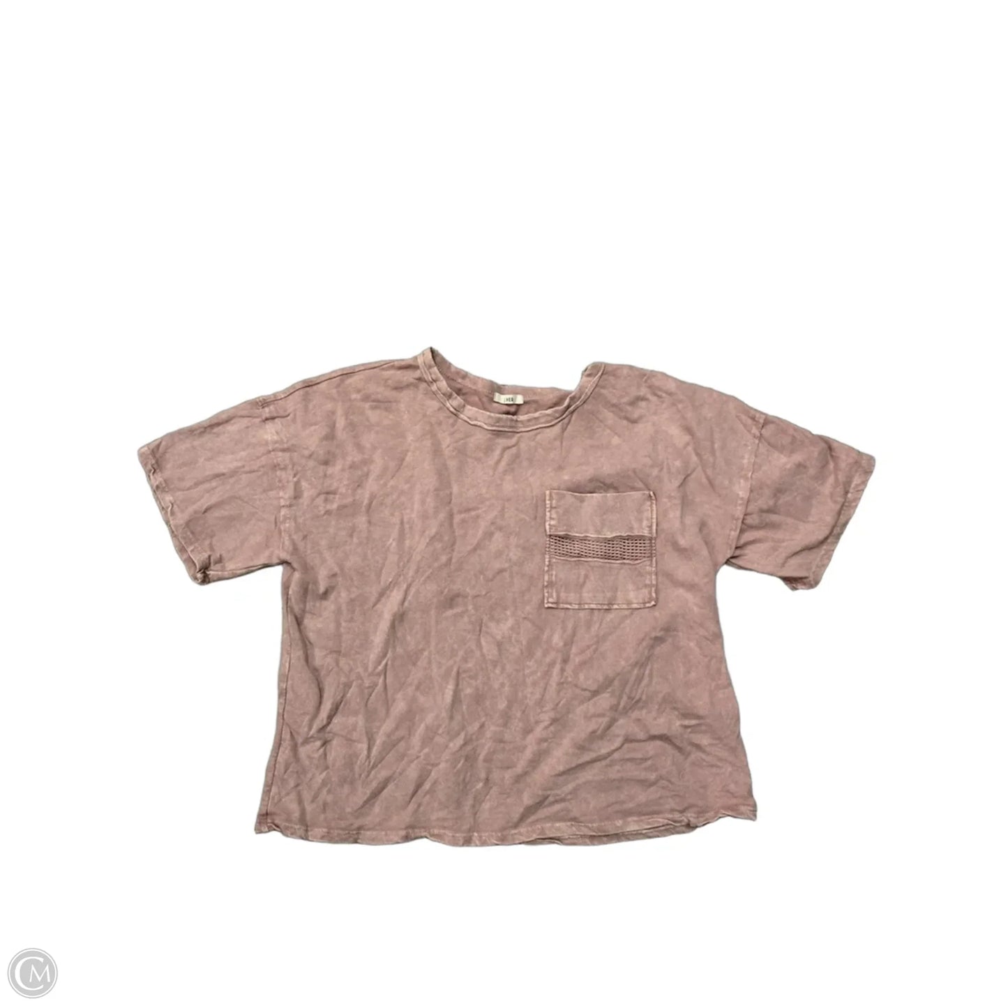 Top Short Sleeve By Cmc In Pink, Size: M