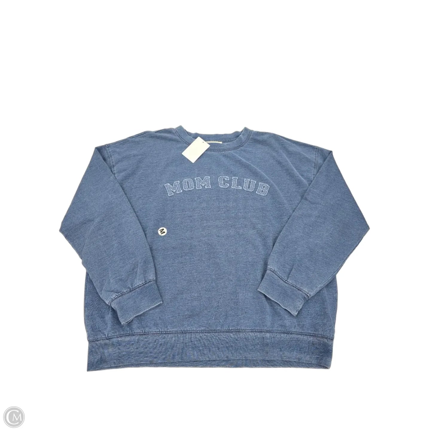 Sweatshirt Crewneck By Joa In Blue, Size: M