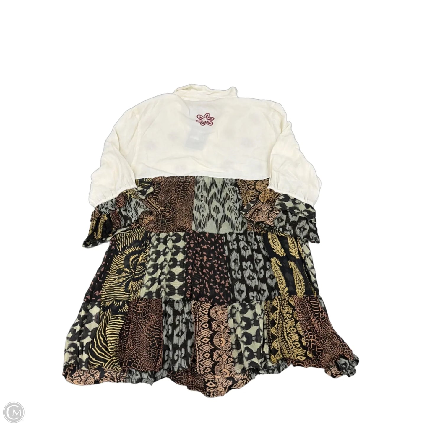 Top Short Sleeve By Cme In Black & Cream, Size: S
