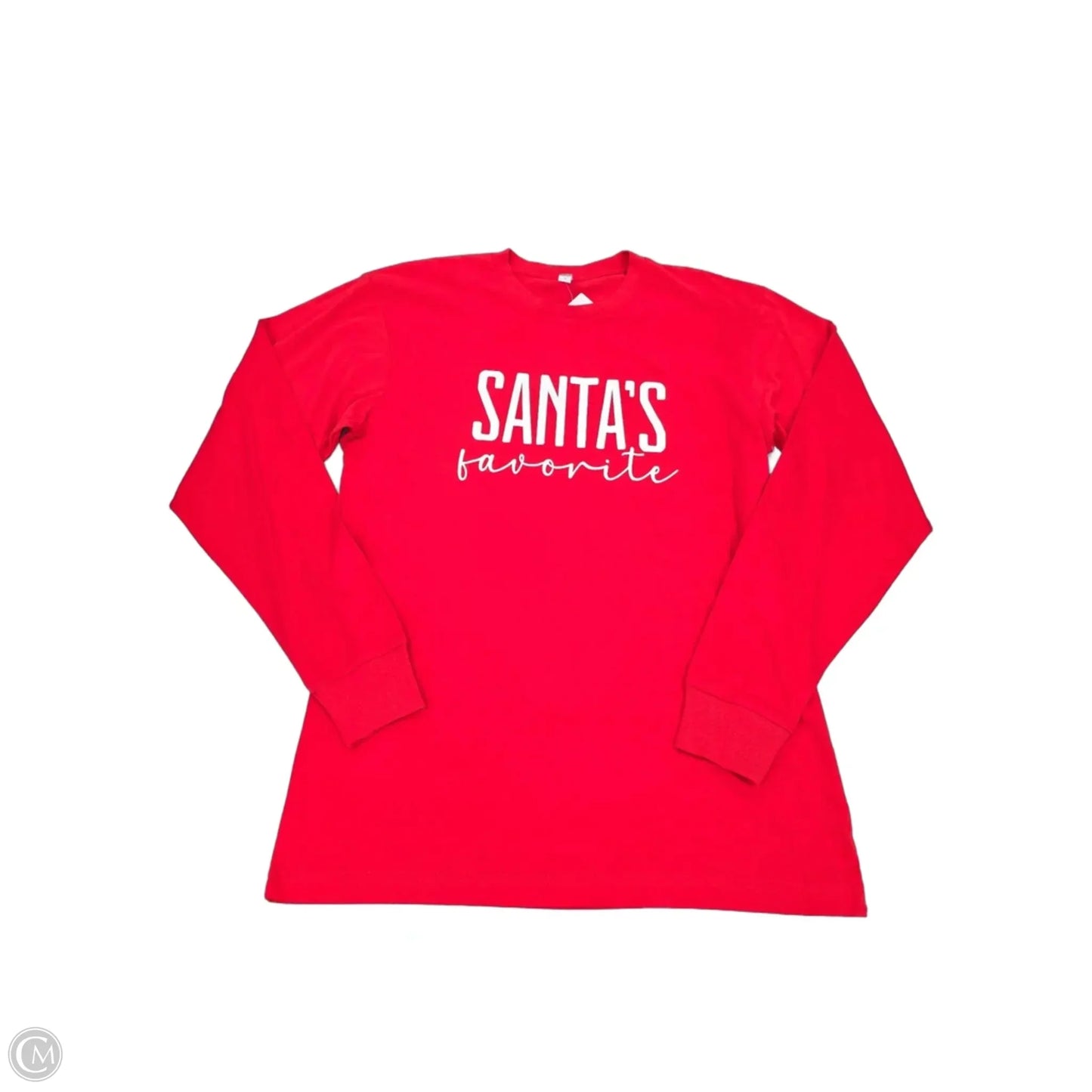 Top Long Sleeve By Cmf In Red, Size: M