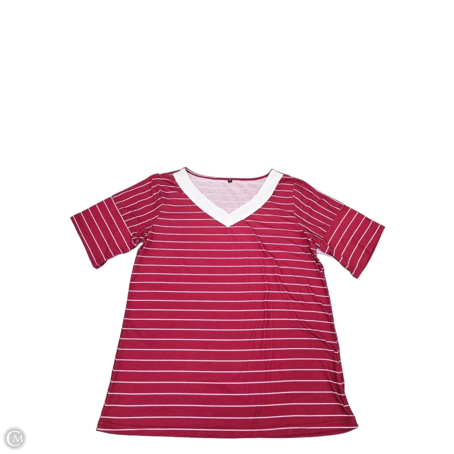 Top Short Sleeve Basic By Cmf In Red, Size: M
